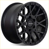 Black matte roh crawler 17x9 alloy wheel with rugged geometric spokes and circular lug nut accents