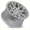 Silver kolh alloy wheel roh crawler with multi-spoke machined face 17x9 6x139.7 12 offset