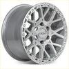 Silver roh crawler alloy wheel with rugged multi-spoke design and machine face 17x9 6x139.7 offset 12