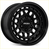 Black matte finished roh lotus 17x9 alloy wheel with rugged multi spoke design and 6x139.7 bolt pattern