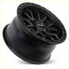 Roa raid matt black 17x9 alloy wheel with matte finish and intricate spoke design for 6x139.7 bolt pattern and 35 offset
