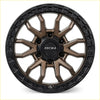 Black and bronze two-tone roh raid matt bronze alloy wheel with rugged multi-spoke design 17x9 6x139.7 25 offset