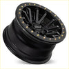 Black roh alloy wheel with gold lug nuts and bold multi-spoke design roh zullo matt black 17x9 6x139.7 -12 offset