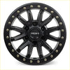 Black roh zullo alloy wheel 17x9 with matt black finish and gold lug nuts for 6x139.7 bolt pattern