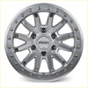Silver roh zullo alloy wheel 17x9 with rugged multi-spoke design and decorative bolts around the rim