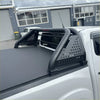 Black perforated metal truck bed rail with integrated side panels roll bar sport bar for ford ranger 2022 back view