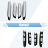 Set of four two-tone roof rack rail cover end shell caps with polished silver front and black rear trim for toyota rav4