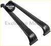 Black plastic roof rack rails for Land Rover Discovery LR3 2003-2009 shown from the back side