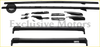 Black roof rail rack for land rover discovery lr4 2010-2016 with sleek modern design and durable material finish