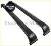 Black plastic roof rail rack for land rover discovery lr4 2010-2016 with sleek curved design and integrated mounts