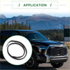 Black rubber weatherstrip for toyota tundra front bumper shown from the back side for roof sealing strip use