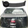 Black carbon fiber rear roof spoiler for mazda 6 wagon 2006-2008 shown from the back side