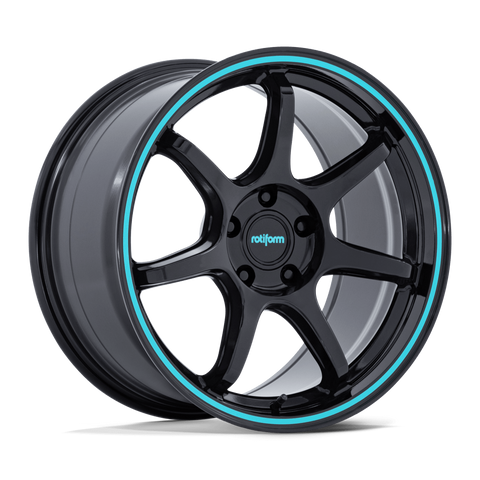 Rotiform Bpu RC208 Gloss Black Teal Stripe