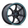 Rotiform Bpu RC208 18x8.5 5x114.3 +45mm Gloss Black Teal Stripe (image 2)