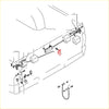 Black metal rr gate door handle assembly with attached linkage and screws for mitsubishi triton l200 1996-2006