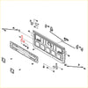 Black plastic dashboard panel with rectangular cutouts and mounting hardware for toyota hilux revo 2015-2023 back side