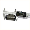 Black and silver digital caliper measuring dark gray textured rr wheel brake cylinder for mitsubishi chariot space wagon