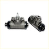 Gray metallic rr wheel brake master cylinder with black rubber caps and fittings for mitsubishi delica l300 starwagon