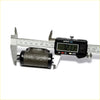 Black and silver digital caliper measuring dark gray textured rr wheel brake cylinder set for mitsubishi galant