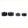 Set of four black rubber cabin bushings with central holes for Nissan Datsun 620 extended cab 1972-1979