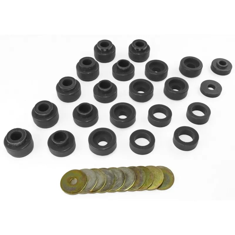 Rugged Ridge 1-105BL Body Mount Kit Black 87-95 Jeep