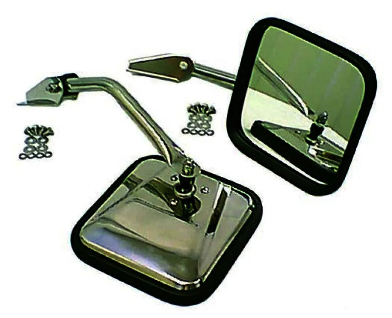 Rugged Ridge 55-86 Jeep CJ Chrome CJ-Style Side Mirror Kit