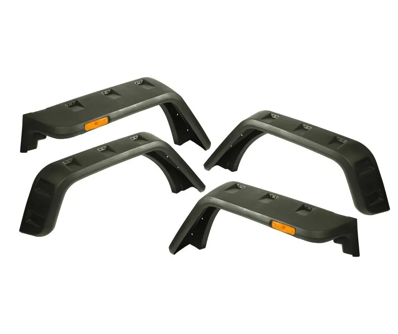 Rugged Ridge 11640.09 Hurricane Fender Flare Kit EU Textured 07-18 Jeep Wrangler JK