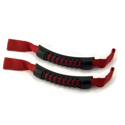 Rugged Ridge Front Headrest Grab Handles Red 07-20 JK/JL/JT — fits Jeep Gladiator