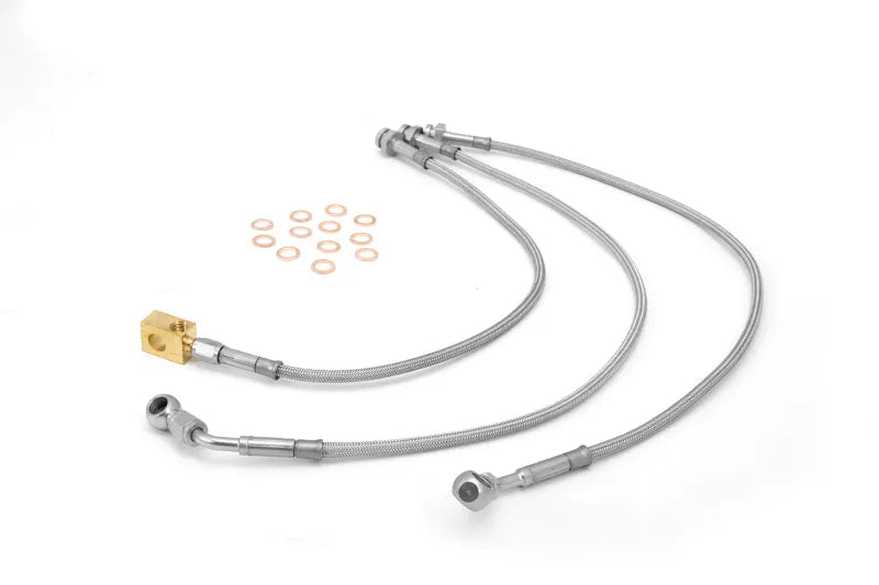 Rugged Ridge 16735.10 Brake Hose Kit SS Drum 93-98