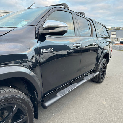 Running Board 4 inch Oval Tube Black Stainless Steel Hilux Revo 2015+