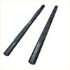 Black rubber-coated steel side step bars with textured grip panels for ranger pj pk running board 4 inch oval tube