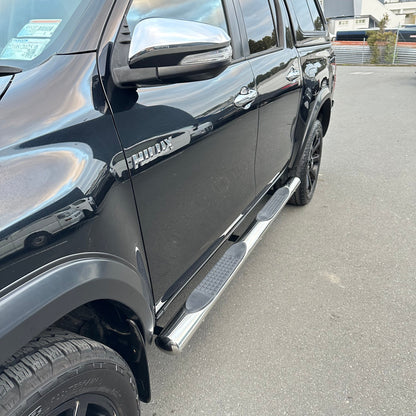 Running Board 4 inch Oval Tube Stainless Steel Hilux Revo
