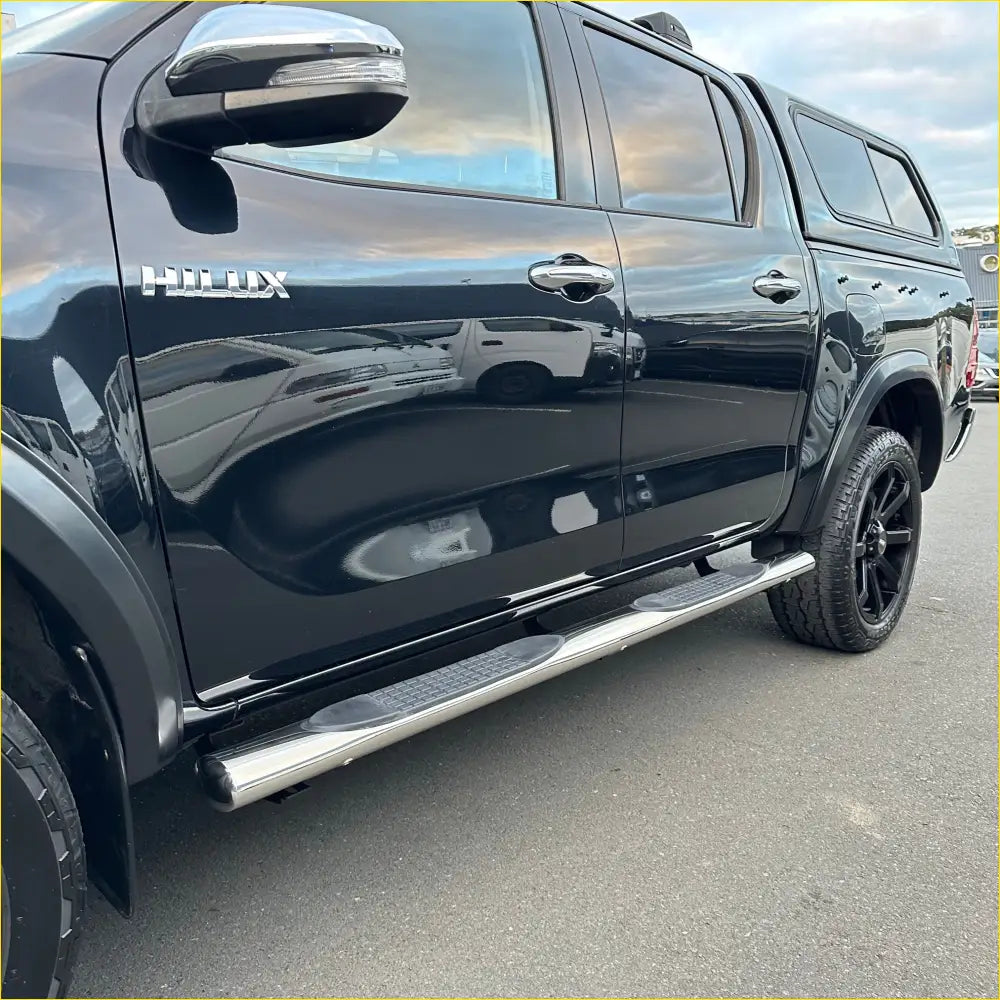 Running Board 4 inch Oval Tube Stainless Steel Hilux Revo