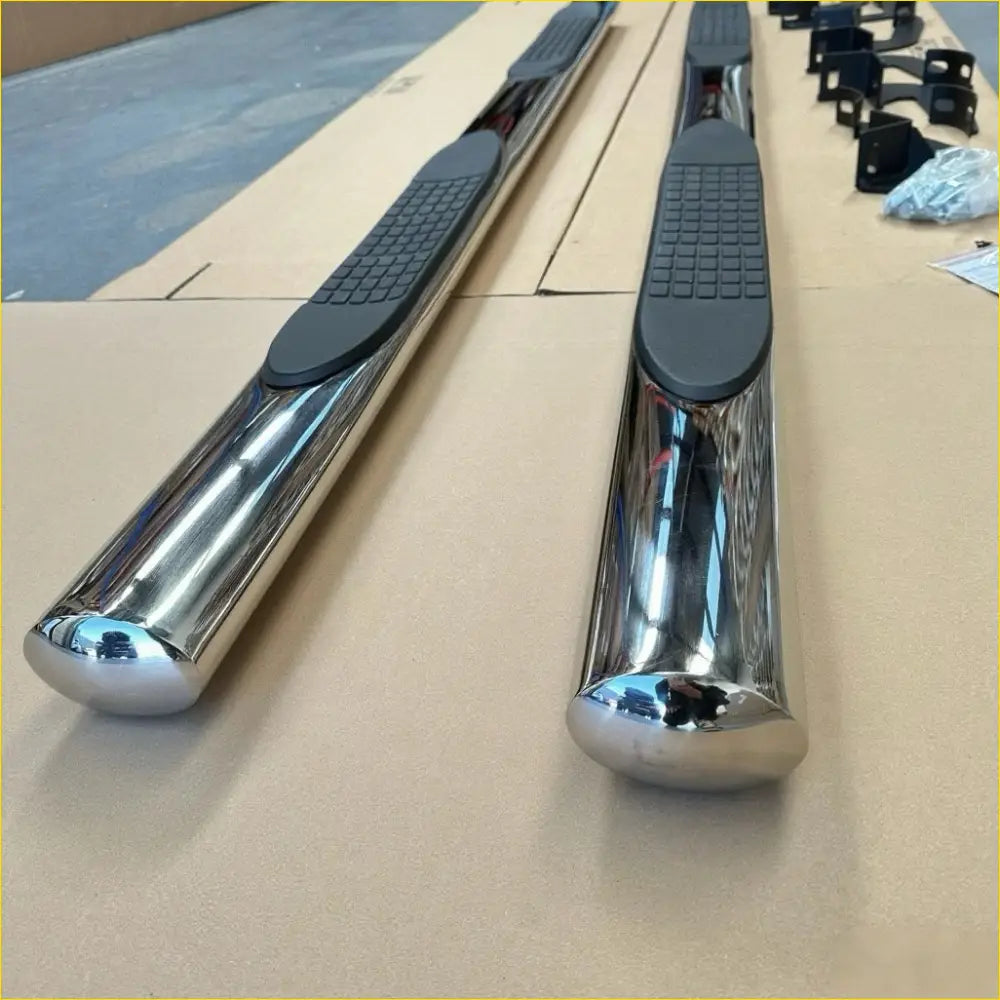Running Board 4 inch Oval Tube Stainless Steel Hilux Vigo 2005-2015
