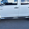 Silver stainless steel running board with black rubber grip pads for hilux vigo 2005-2015 side step