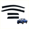 Set of four black glossy vinyl window visors for ford ranger px1 px2 px3 super cab 2012-2021 use