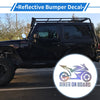 Reflective Bumper Decal Multicolor Laser Square Hollow Motorcycle Pattern