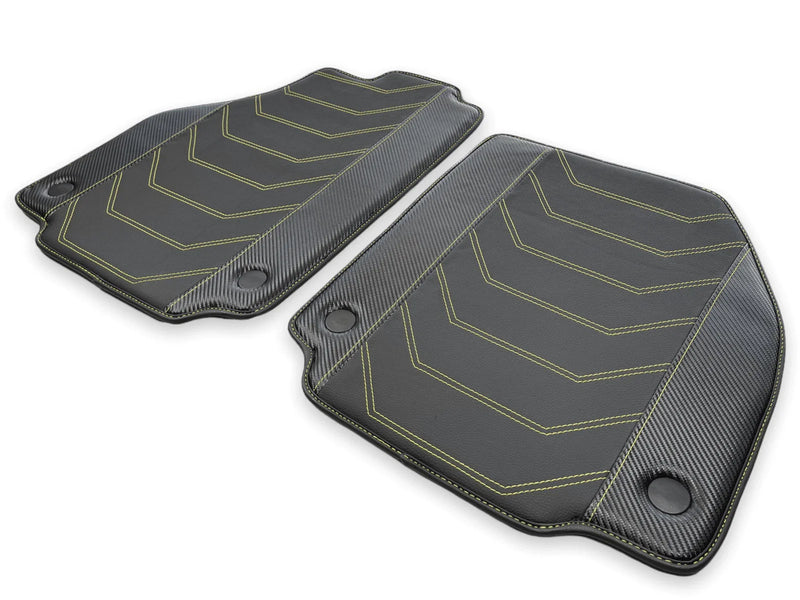 Ferrari 488 GTB (2015-2020) - AutoWin Brand Black Leather Car Mats