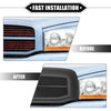 Dodge Ram 3500 (2006-2009) Matte Black Front Grille Assembly
