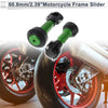 Motorcycle 2 x Slider Frame 0.87-1.1 Aluminum Green