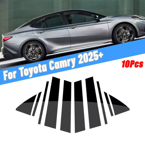 Toyota Camry PC Window BC Pillar Post Cover Trim / 10PCS / Glossy Black