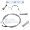 Make Model 39.37" 10mm Motorcycle Hydraulic Brake Line Oil Hose Stainless Steel Silver Tone