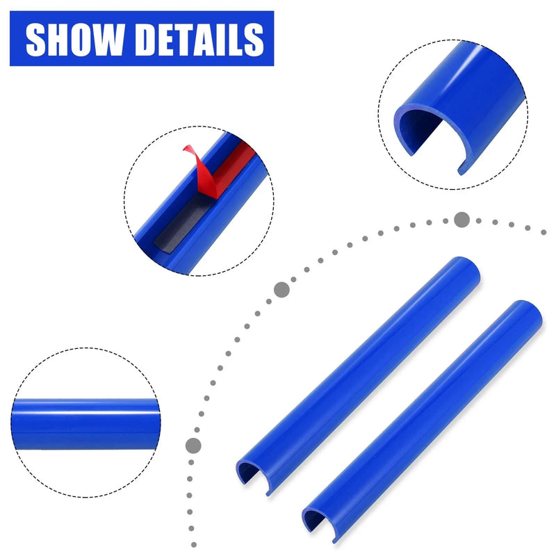 BMW 5 6 7 Series Blue ABS Front Grille Trim Strips Covers (2011-2020)