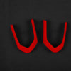 BMW F20 F22 F30 F32 F10 2 x Red Leather Steering Wheel Cover Stickers (2011-2020)