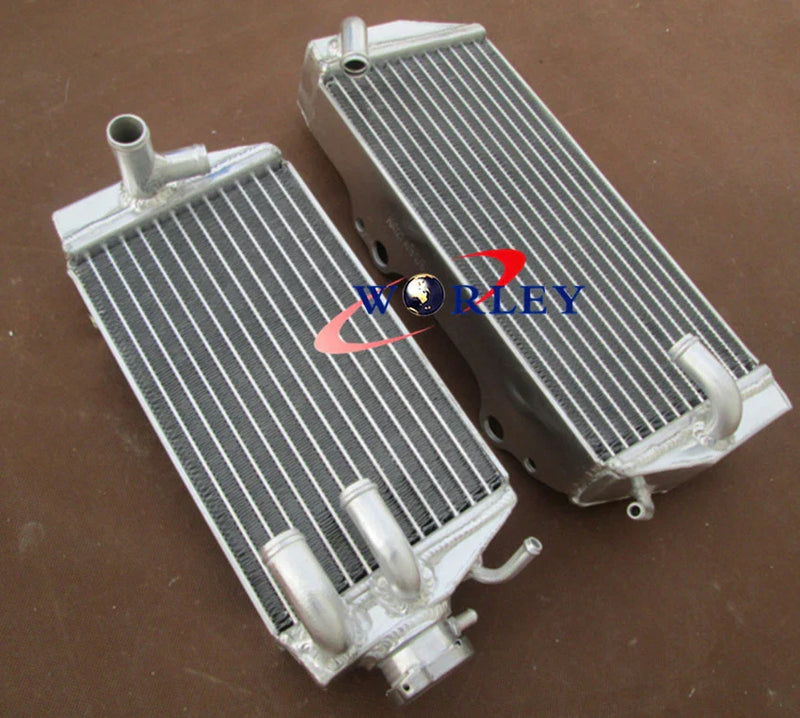 Suzuki RMZ450 Aluminum Radiator + Red Silicone Hose (2005)