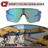 Motorcycle Riding Goggles Green Lens Gray Frame Cycling Sunglasses PC UV400