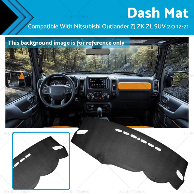 Mitsubishi Outlander Dash Mat Microfiber Leather Anti-Slip (2012-2021)