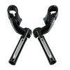 Harley Road King, Glide 1 1/4" Black Short Angled Footpegs