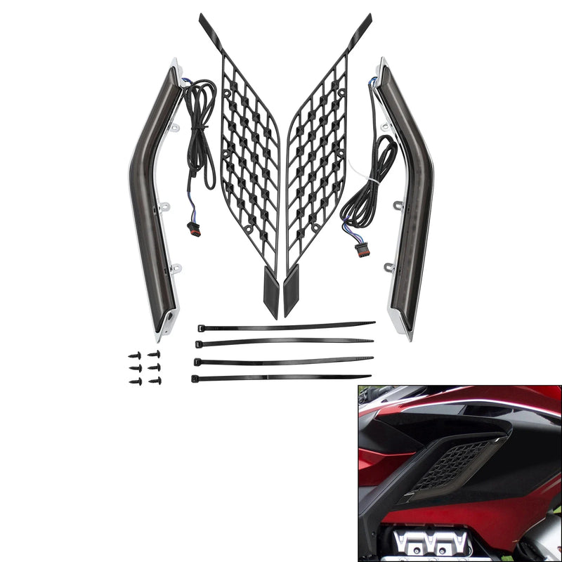 Honda Goldwing GL 1800 Tour LED Radiator Grill Light Panels (2018-Up)