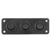 Car, Marine, RV, Truck 3 Gang Blue LED 12V Toggle Rocker Switch Panel